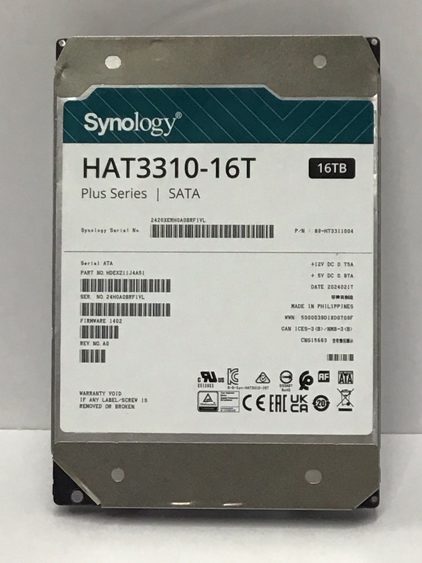 Synology 16TB Hard Drive SATA 3.5" READ HAT3310-16T AS-IS #9
