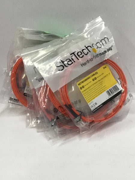 Lot of 12 StarTech 2m Fiber Optic Cable Multimode Duplex 62.5/125 LSZH FIBSTST2