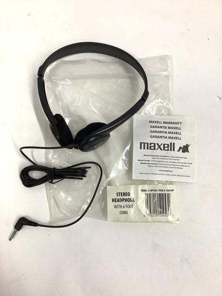 CASE OF 23 Maxell HP-100 Stereo Headphones no Mic 3.5mm 6' 190319M