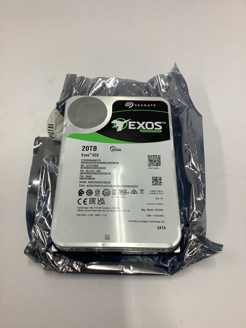 Seagate Exos X20 20TB SATA 6GB/s 3.5" Enterprise Hard Drive ST20000NM007D READ