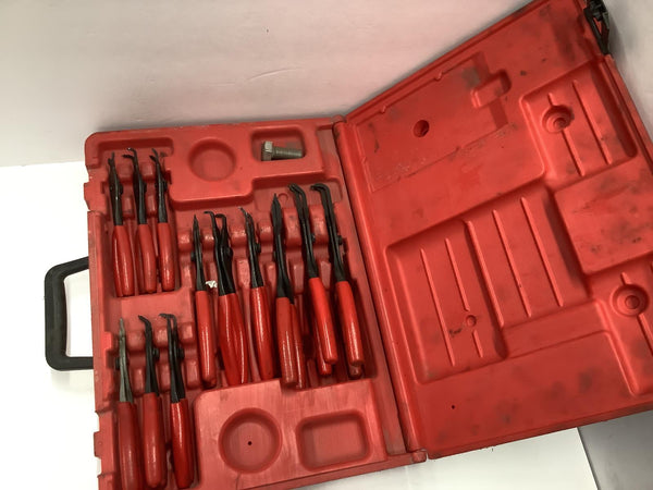 SNAP-ON 12 Piece Snap Ring Pliers Soft grip Handles PB147CASE SRPC112