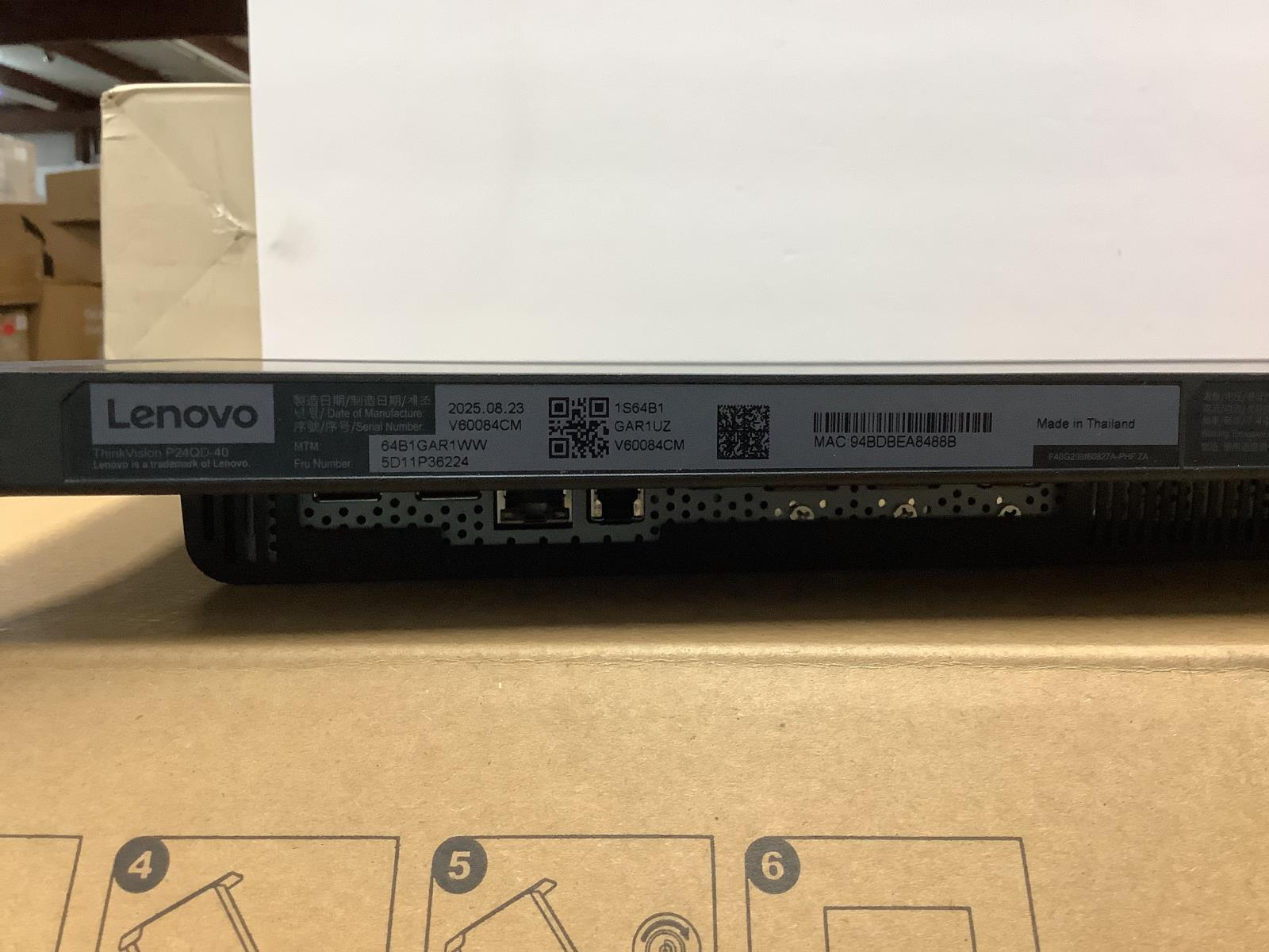 Lenovo 23.8" ThinkVision P24QD-40 QHD LED-LCD Monitor 64B1GAR1UZ