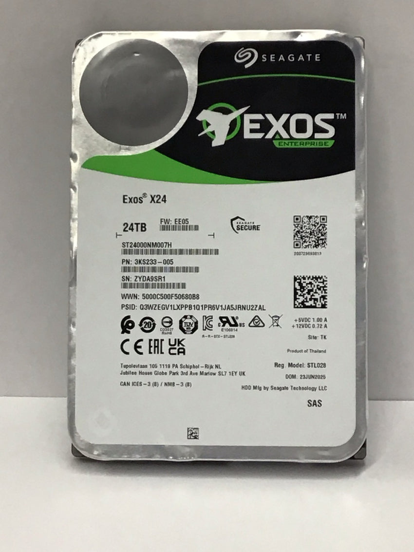 Seagate Exos X24 SAS Hard Drive 24TB READ ST24000NM007H