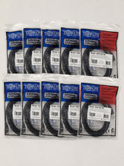 LOT OF 10 Tripp Lite Cat6a 10G Snagless Shielded Ethernet Cable 7' N262-S07-BK