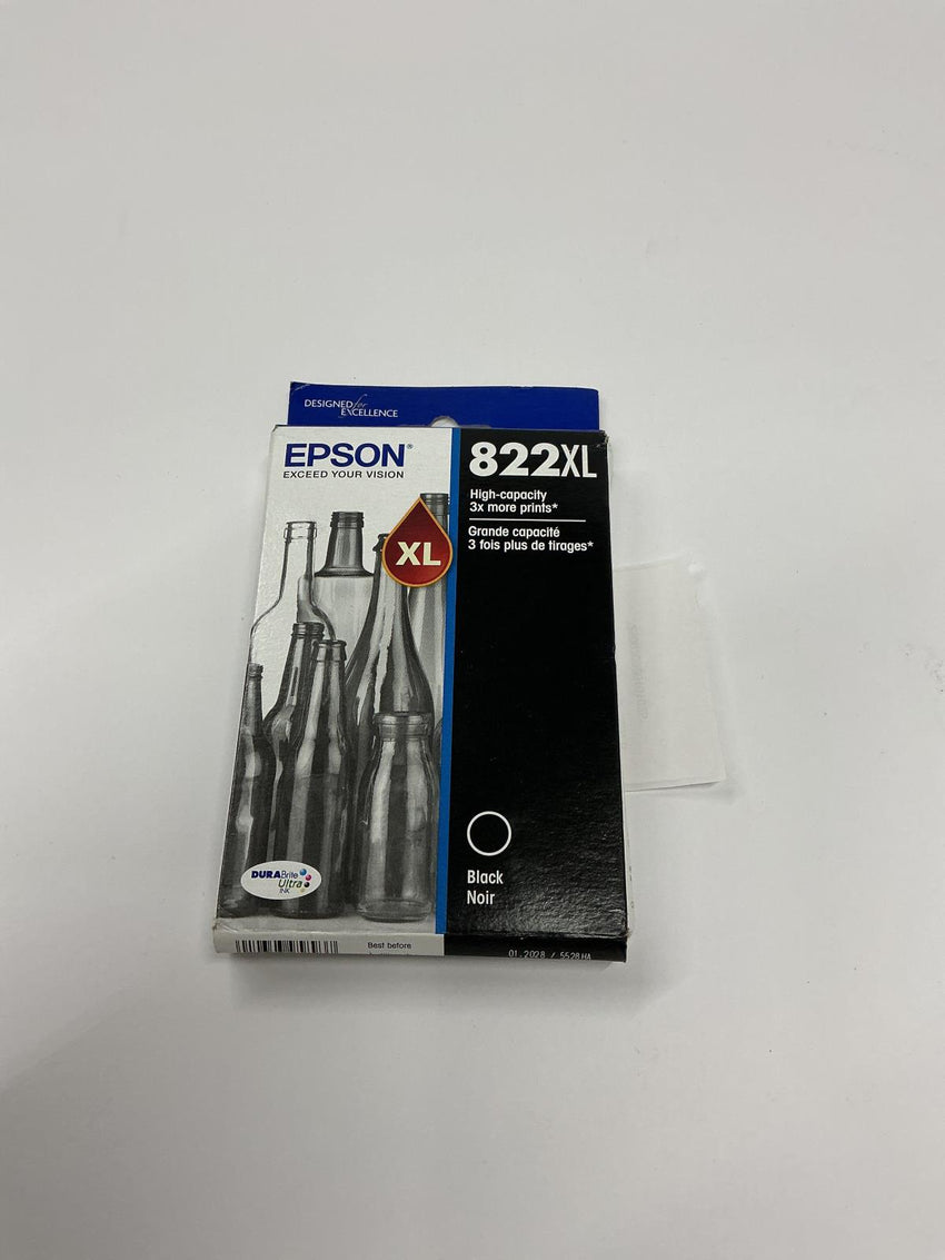 Epson T822 High Capacity 822XL Black Genuine OEM 01.2028 T822XL120-S