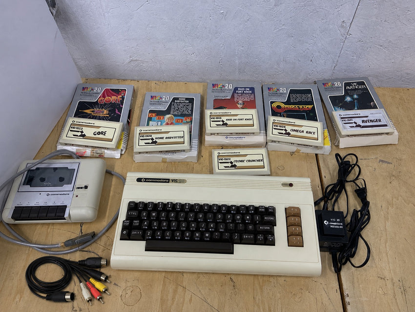 Commodore Vic-20 Vintage Computer Working /w Games and Tape Drive VIC20