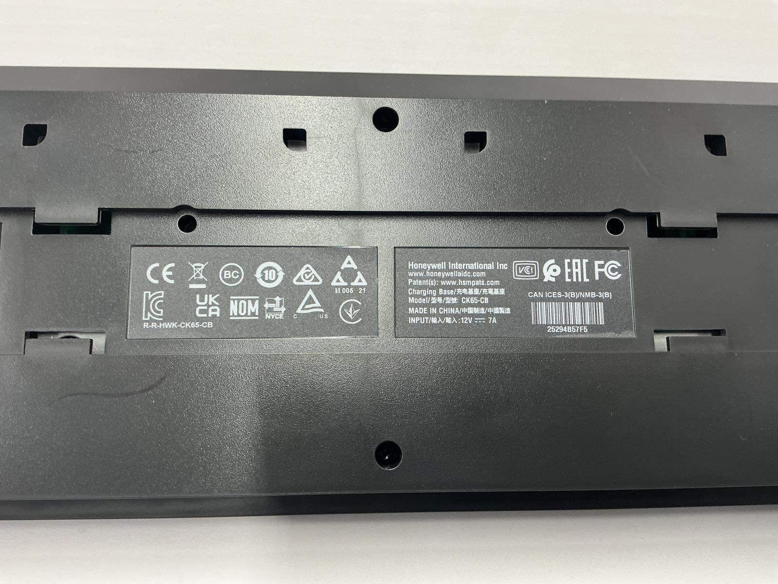 Honeywell CCK67 4 Bay Charging Base/Cradle AC SOLD SEPARATE CK67-CB-UVN-0