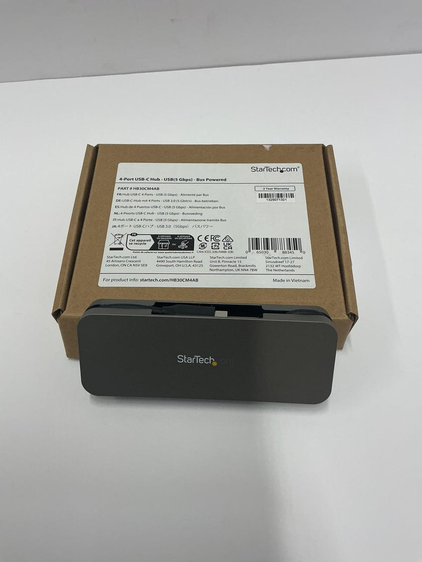 StarTech 4 Port USB C Hub 4x USB-A Bus Powered Portable Adapter HB30CM4AB
