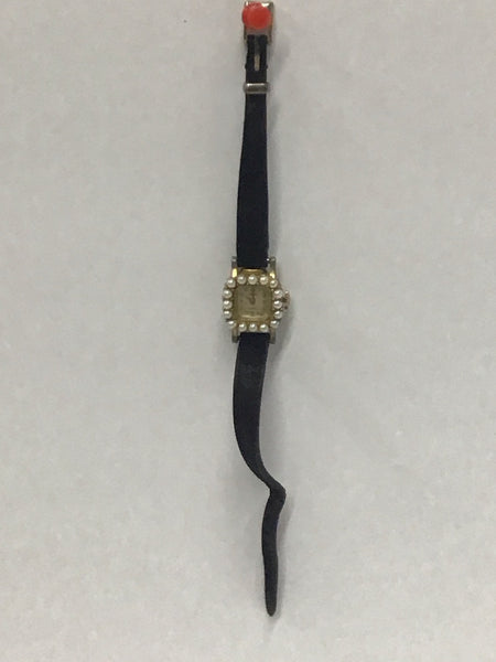 Kingston Vintage ROSELU 17 Jewel Stainless Small Women's Watch Faux Pearls