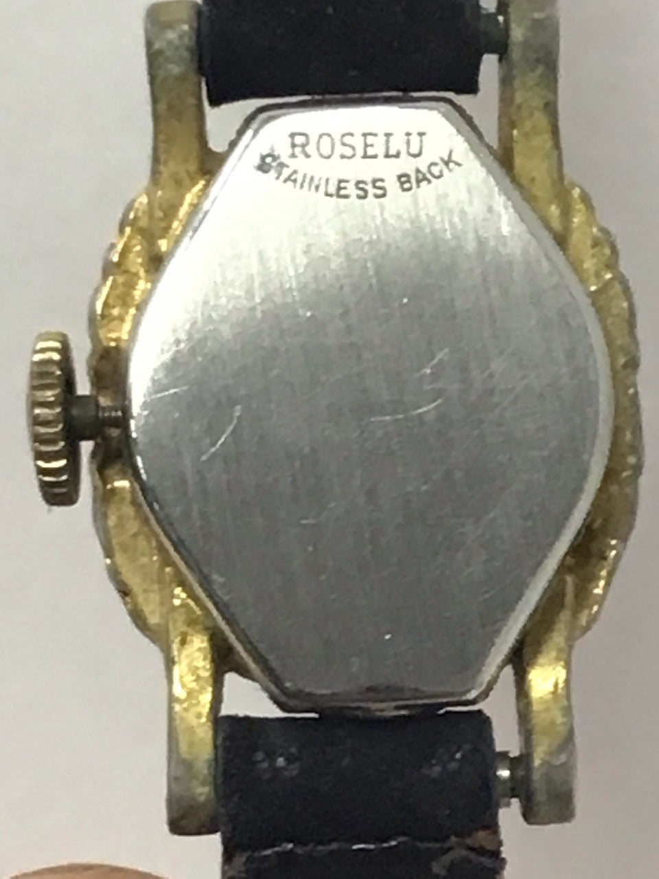 Kingston Vintage ROSELU 17 Jewel Stainless Small Women's Watch Faux Pearls
