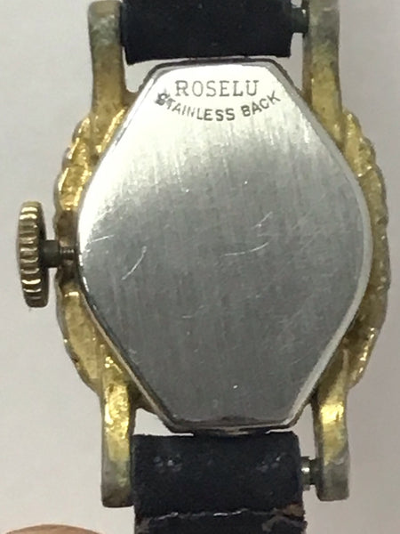 Kingston Vintage ROSELU 17 Jewel Stainless Small Women's Watch Faux Pearls