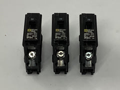 Square D Homeline 20-Amp Single-Pole Circuit Breaker 120/240V (Lot of 3) HOM120