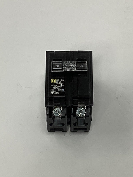 Square D Homeline 20-Amp 2-Pole Circuit Breaker 120/240V HOM220