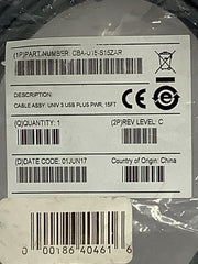 Zebra 15' USB Scanner Power Plus Connection Straight Cable SYM-CBAU15S15ZAR