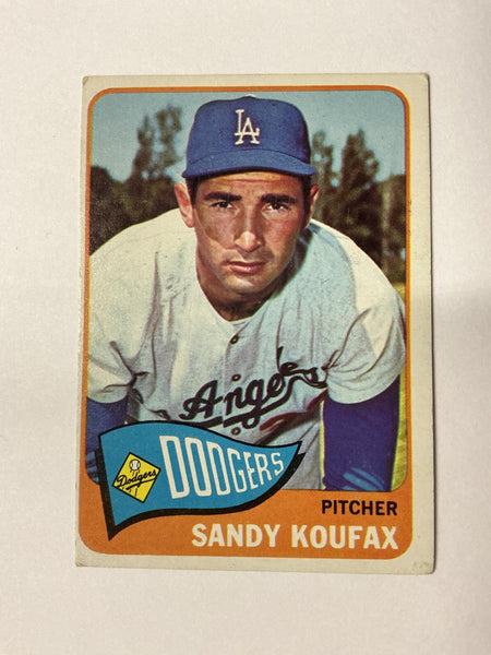 Topps 1965 Sandy Koufax 300 Original Vintage Baseball Card TOPPS300KOUFAX