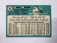 Topps 1965 Sandy Koufax 300 Original Vintage Baseball Card TOPPS300KOUFAX