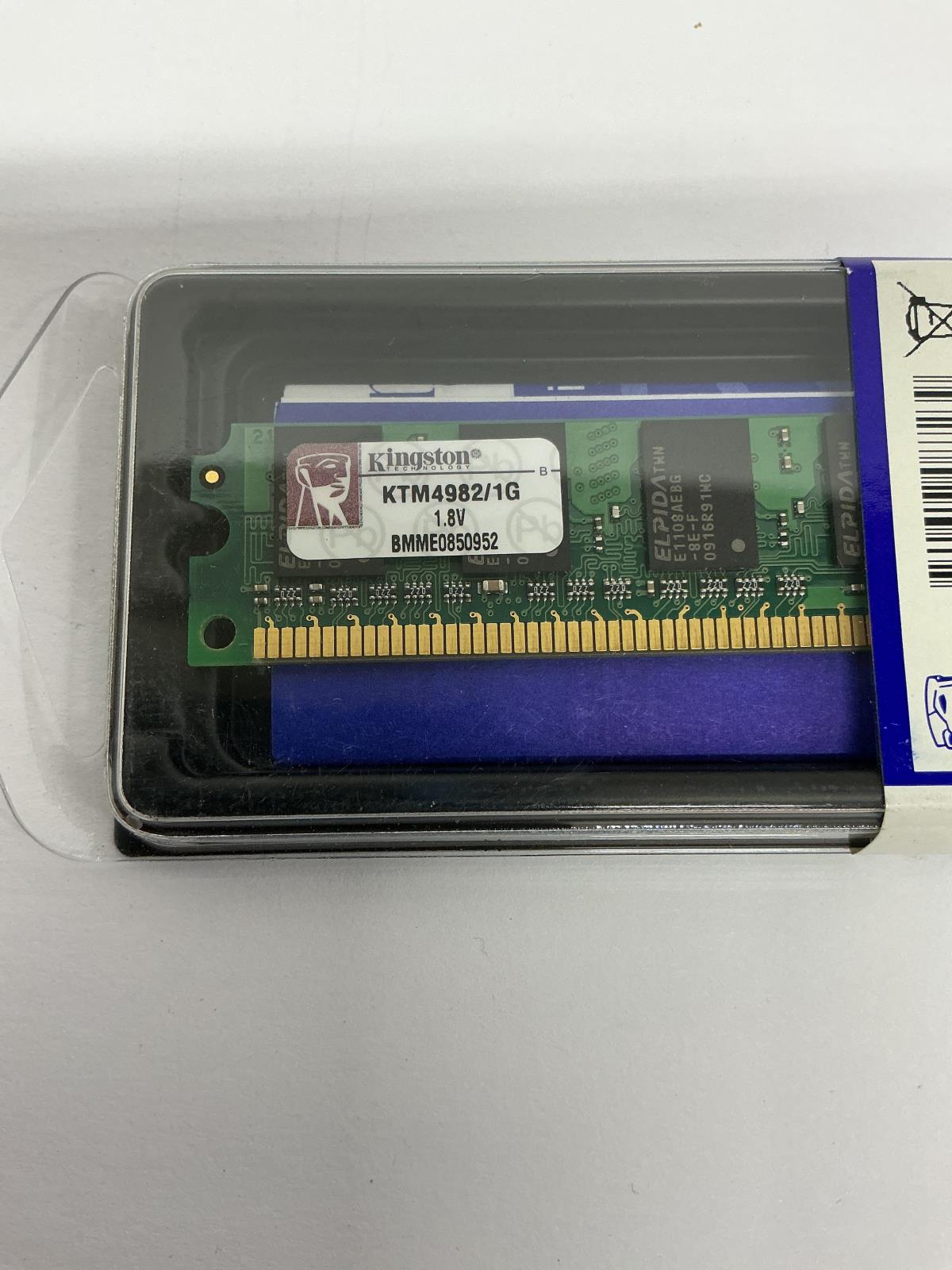 Kingston 1GB 667MHz DDR2 240-pin DIMM Memory Single Rank  Module KTM4982/1G