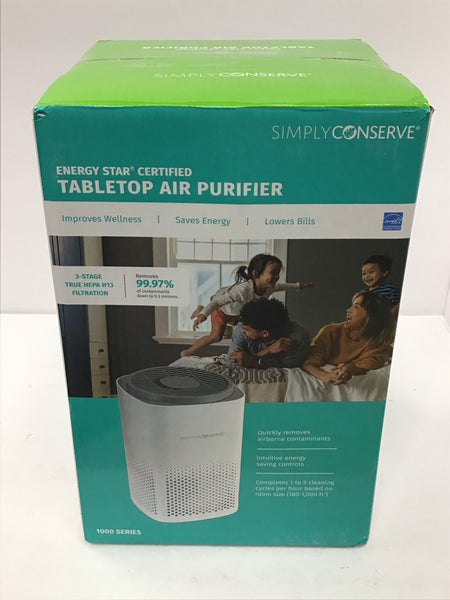 Simply Conserve Air Purifier White True HEPA Air Purifier AM-AP1115-WH