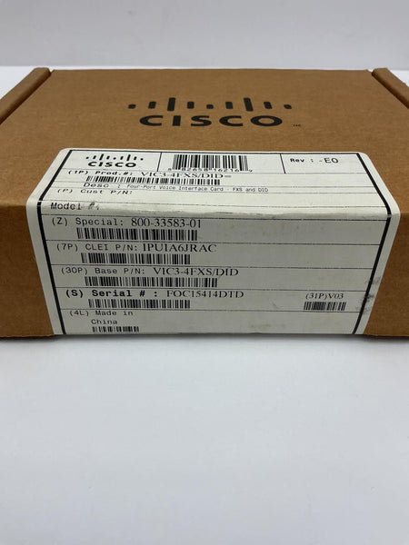 Cisco 4-Port Analog Voice Interface Card Genuine OEM VIC3-4FXS/DID=