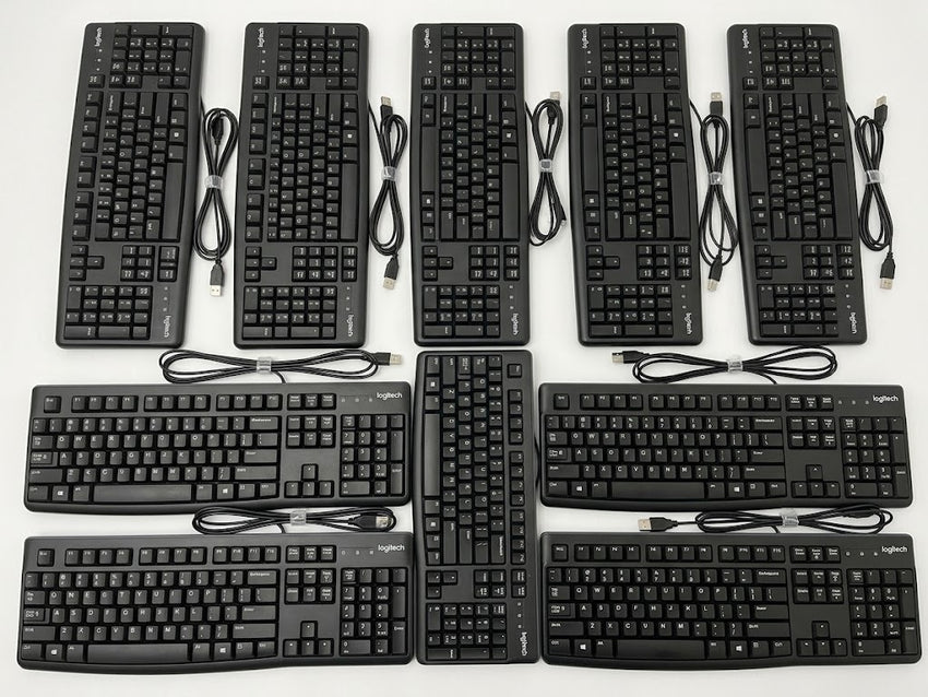 LOT OF 10 Logitech K120 full-size wired USB keyboard YU0036 820-009241