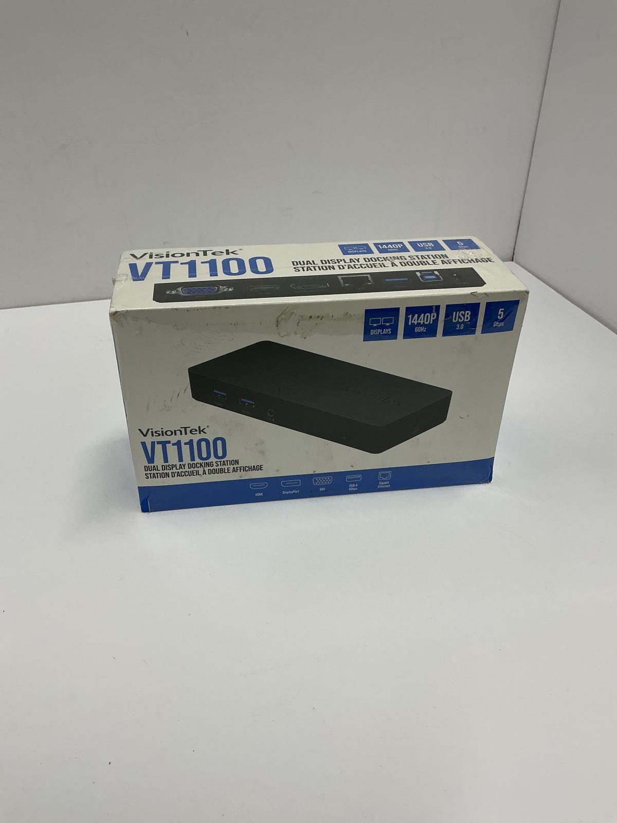 VisionTek VT1100 Dual Display Universal USB 3.0 Docking Station Black  901693