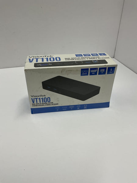 VisionTek VT1100 Dual Display Universal USB 3.0 Docking Station Black  901693