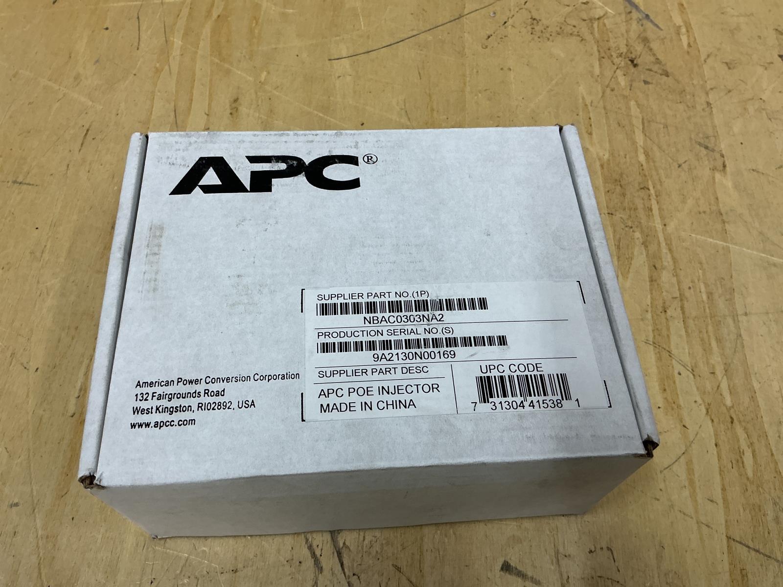 APC POE Injector Power Accessory NEW NBAC0303NA2
