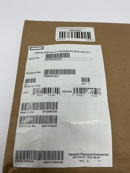 HP DL3XX GEN11 G11 CPU2 OCP2 X8 Enablement Kit P48830-B21