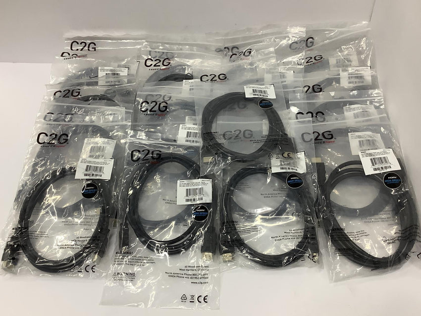 Lot of 21 C2G Legrand HDMI With Ethernet Cable 5' 4k High Speed 60hz 50609