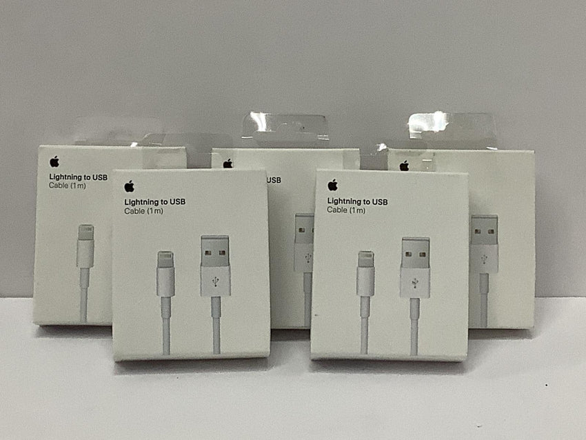 Apple Lightning to USB Cable (1m-3.3') (Lot of 5) Genuine OEM MXLY2AM/A