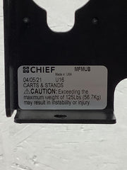 Chief Height Adjustable Mobile Cart Flat-Panel Display 15-45 Viewing Angle MFMUB
