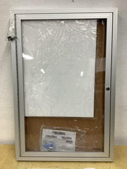 Global Industrial Enclosed Cork Bulletin Board 24"W x 36"H 1 Door GLO-695481