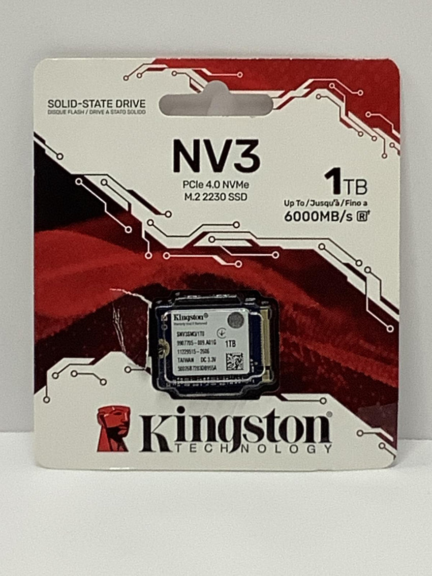 Kingston 1TB NV3 PCIe 4.0 NVMe M.2 2230 SSD Solid State Hard Drive SNV3SM3/1T0