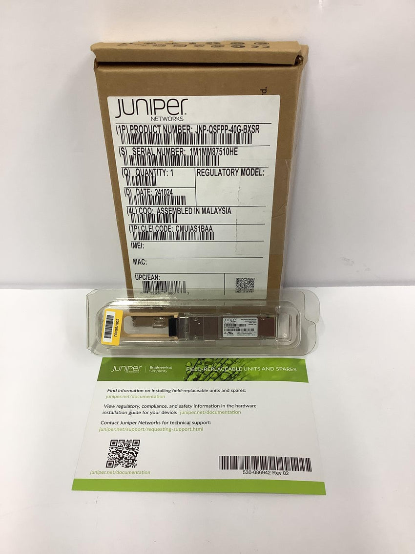 Juniper Transceiver Module 40GbE Bi-Directional QSFP  Genuine JNP-QSFPP-40G-BXSR