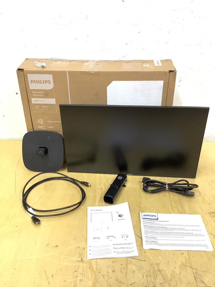 Philips 24" Full HD LED Computer Monitor 16:9 IPS WLED HDMI VGA 24B2N2100