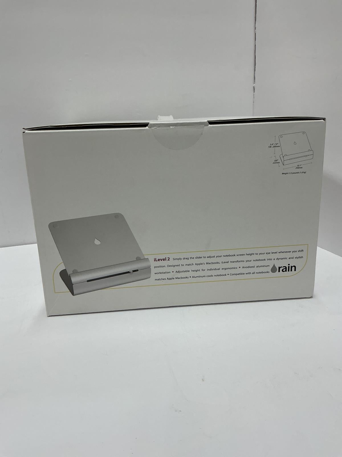 Rain Design iLevel2 Laptop Macbook Adjustable Stand Silver Aluminum 12031
