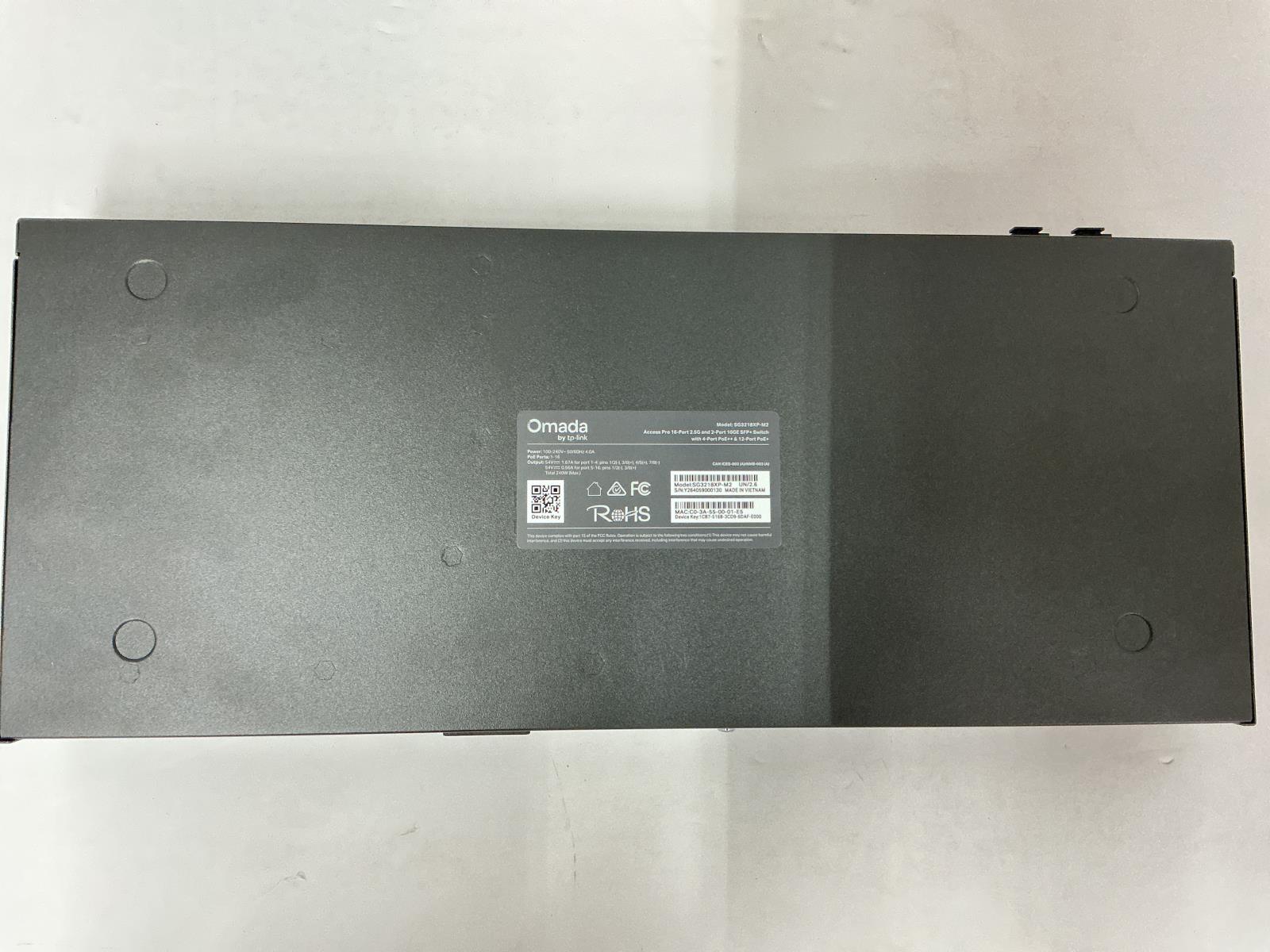 TP-Link Omada 16-Port 2.5G   10GE SFP  L2  Managed Switch PoE  SG3218XP-M2 V2.6