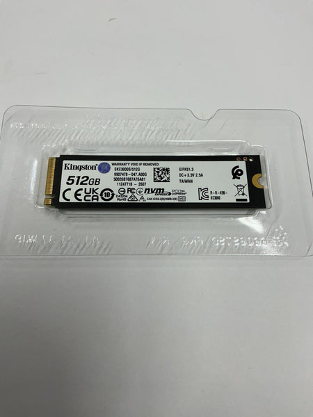 Kingston KC3000 PCIe 4.0 NVMe M.2 512 GB SSD  SKC3000S/512G