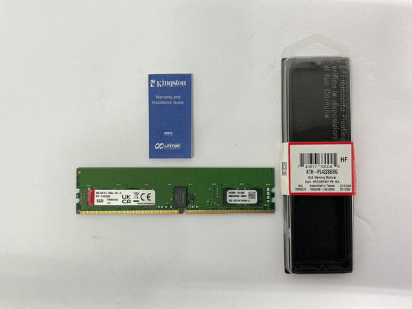 Kingston 8GB ECC RDIMM DDR4 Server Memory CL22 1.2V 3200MT/S KTH-PL432S8/8G
