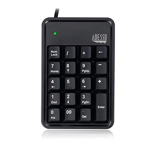 Adesso AKB-600HB 19-Key Mechanical Keypad with 3-Port USB Hub