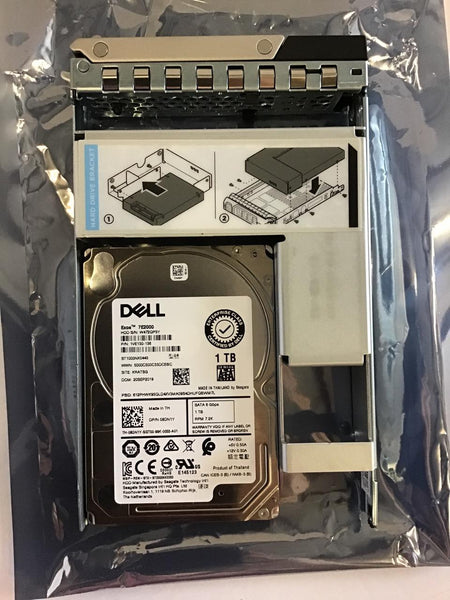 Dell 1TB 7200RPM SATA 6Gbps 512n 2.5 Hot-plug Drive 3.5" Hybrid Carrier 400-ATJH