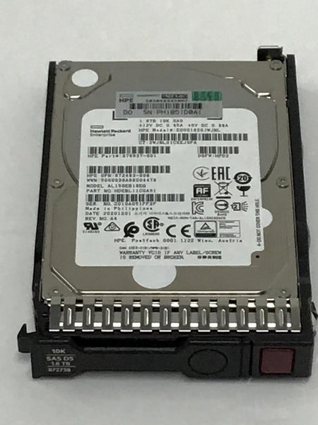 HPE 1.8TB 2.5" SAS 12GB/PS Mission Critical 10K SFF Hard Drive 872481-B21 READ