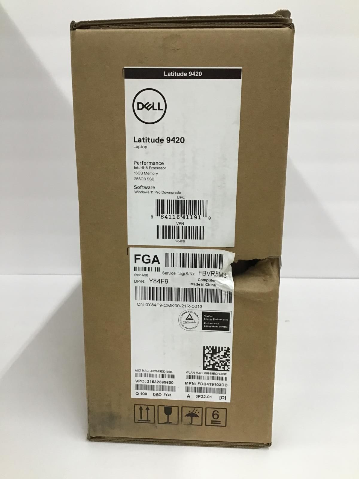 Dell Latitude 9420 14" i5-1145G7 16GB 256GB Windows 10/11 Y84F9