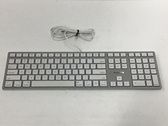 CHERRY KC 6000 SLIM Keyboard for MAC Silver/White Wired USB JK-1610US-1