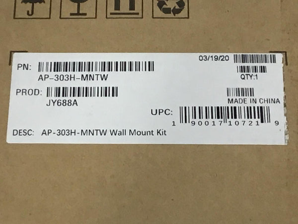 HPE Aruba AP-303H-MNTW Mounting Kit /w Optional Wall Mount 303H JY688A