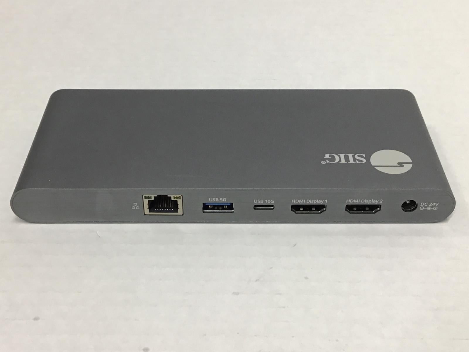 SIIG USB-C Dual Video MST Docking Station with PD Charging JU-DK0N11-S1