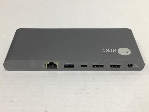 SIIG USB-C Dual Video MST Docking Station with PD Charging JU-DK0N11-S1