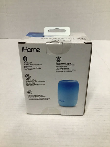 iHome PlayFade Protable Water Resistant Bluetooth Speaker Blue IBT400LC #2