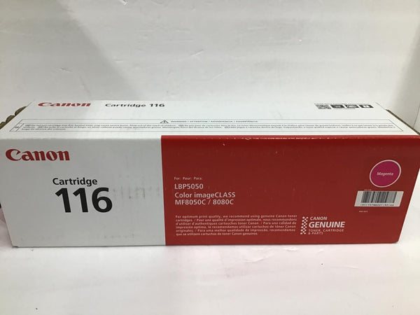 Canon imageCLASS MF8050Cn MF8080Cw Genuine 116 Magenta Toner Cartridge 1978B001