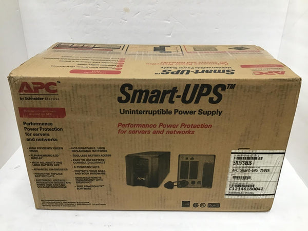APC Smart-UPS 750VA Tower Battery Backup 120V 6x NEMA 5-15R SMT750US